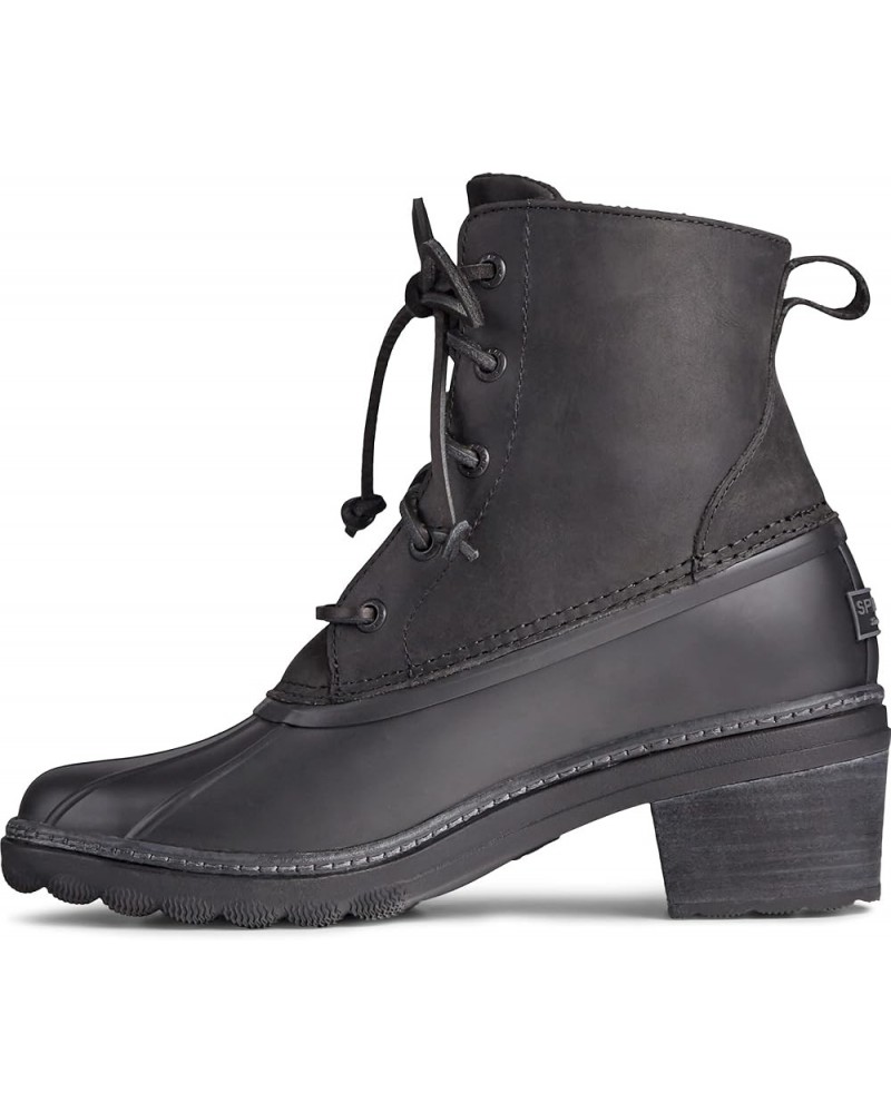 Women's Saltwater Heel Rain Boot Black Core $35.39 Outdoor Shoes