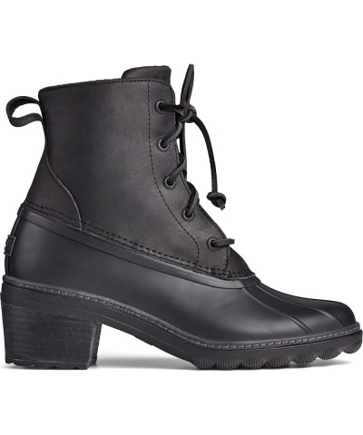 Women's Saltwater Heel Rain Boot Black Core $35.39 Outdoor Shoes