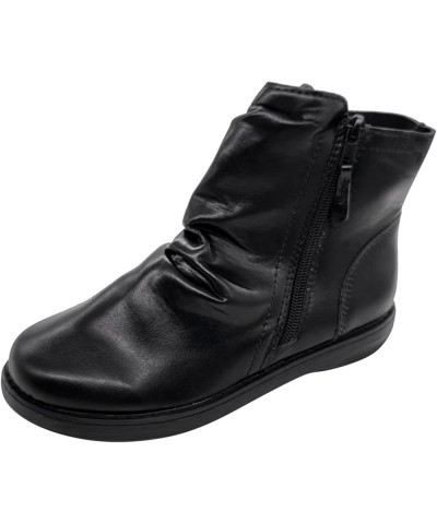 Chelsea Ankle Booties for Women, Retro Ankle Booties Zipper Short Boots Z-02 Black $21.83 Outdoor Shoes