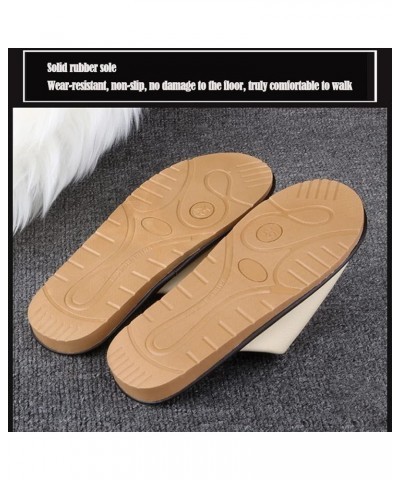 Unisex Slipper, Brown, EUR41-42, Four Seasons Leather Slippers for Men and Women, Indoor Open Toe Casual House Shoes EUR39-40...