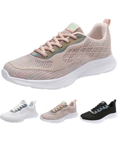 Women Sneakers Fashionable New Pattern Mesh Fabric Breathable Comfortable Flat Bottom Non Slip Running Sneaker for Women Blac...