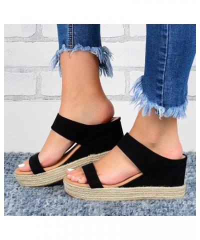 Women's Sandals Comfortable Flip Flops for Women with Arch Support Summer Casual Wedge Sandals Shoes Wedges Sandals Heels Sli...