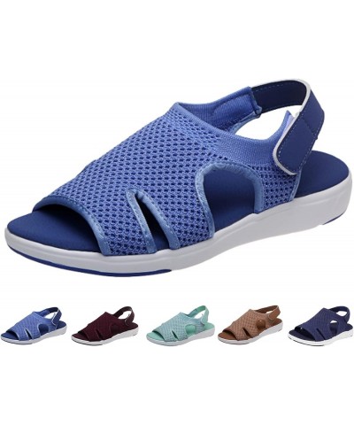 Women's Slingback Orthopedic, Stretch Knit Sandals Women Breathable Mesh Sandals Hook and Loop Closure Outdoor Athletic Walki...