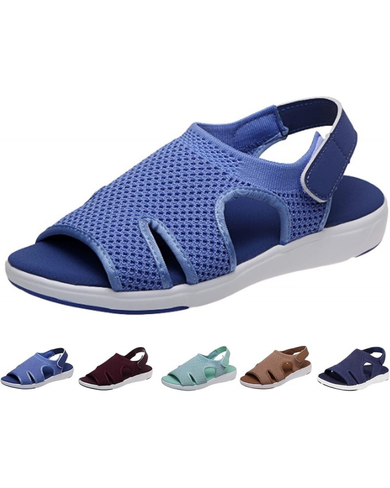 Women's Slingback Orthopedic, Stretch Knit Sandals Women Breathable Mesh Sandals Hook and Loop Closure Outdoor Athletic Walki...