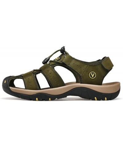 Leather Mens Beach Shoes Summer Outdoor Sandals and Slippers 9 Coffee $25.37 Sandals