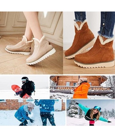 Gorgeous Women's Classic Non-Slip Ankle Snow Boots, Winter Outdoor Waterproof Comfortable Suede Warm Lined Booties. (10US, Be...