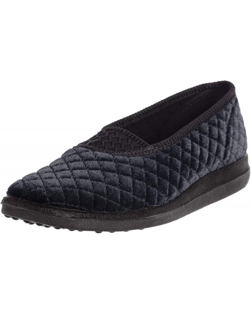 Women's Waltz Slipper Black Satin $21.82 Slippers