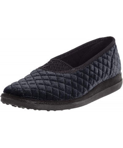 Women's Waltz Slipper Black Satin $21.82 Slippers