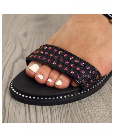 thong sandals for women low heel womens slip flat sandals comfy sandals for women wedding shoes Z 03-black $11.96 Sandals