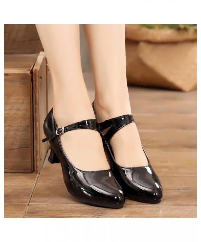 Ballroom Dance Shoes Women High Heeled Sandals For Women Dressy Dance Heels For Women Comfortable Women'S High Heels W D-blac...