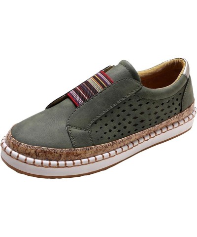 Orthopedic Sneakers for Women Casual Slip On Orthopedic Leisure Sneakers for Walking Shoes, 5.5 Wide Green $12.99 Outdoor Shoes