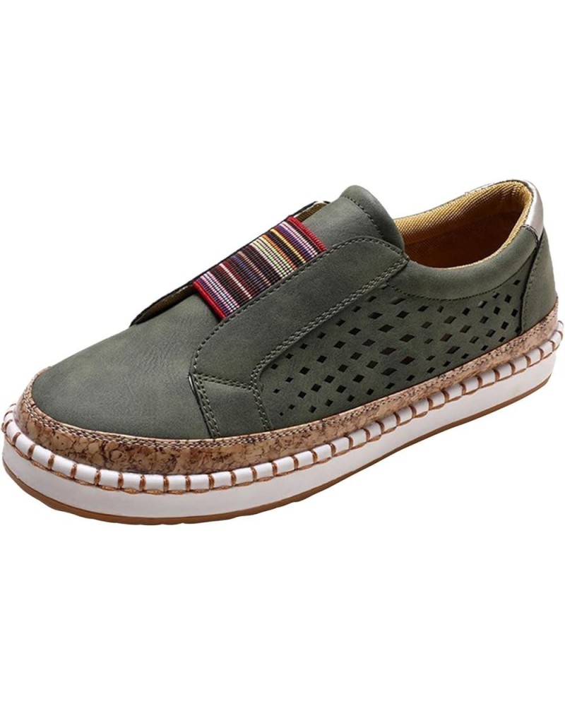 Orthopedic Sneakers for Women Casual Slip On Orthopedic Leisure Sneakers for Walking Shoes, 5.5 Wide Green $12.99 Outdoor Shoes