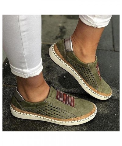 Orthopedic Sneakers for Women Casual Slip On Orthopedic Leisure Sneakers for Walking Shoes, 5.5 Wide Green $12.99 Outdoor Shoes