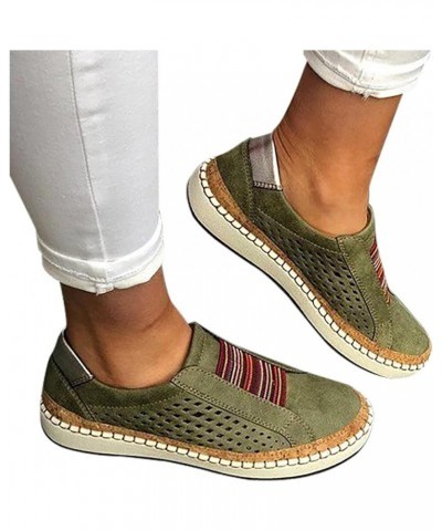 Orthopedic Sneakers for Women Casual Slip On Orthopedic Leisure Sneakers for Walking Shoes, 5.5 Wide Green $12.99 Outdoor Shoes