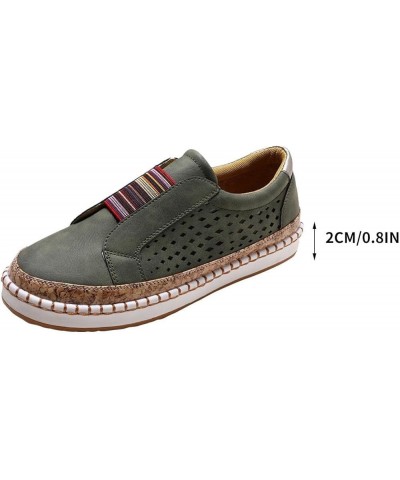 Orthopedic Sneakers for Women Casual Slip On Orthopedic Leisure Sneakers for Walking Shoes, 5.5 Wide Green $12.99 Outdoor Shoes