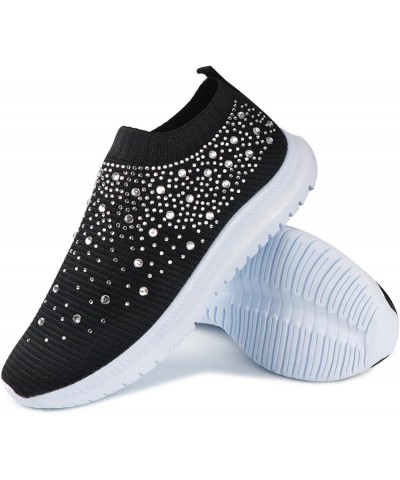 Slip On Sneakers Women Wide Width Walking Running Shoes Ladies Slip-on Mesh Lightweight Breathable Tennis Shoes W-black $16.1...