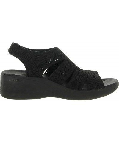 Women's Pier-lite-Memory Maker Wedge Sandal Black/Black $20.70 Sandals