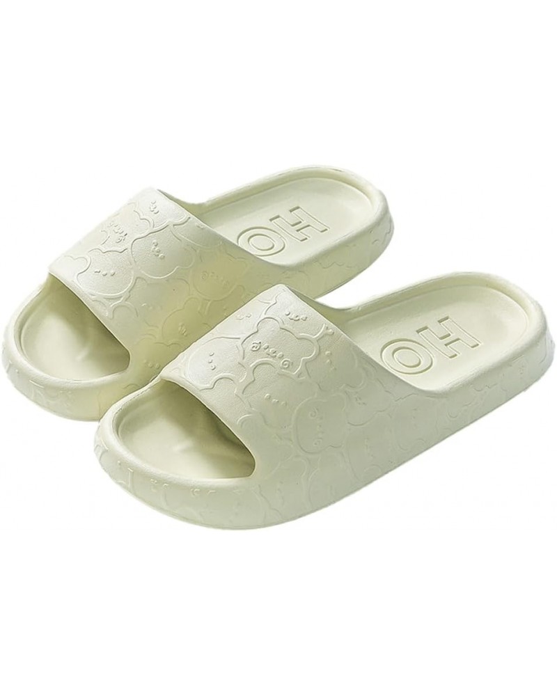 Pillow Sandals Slides for Women Men Casual Platform Bath Shower Slipper Shoes EVA Anti-Slip Indoor Outdoor Green $11.59 Sandals