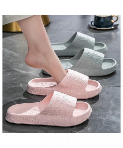 Pillow Sandals Slides for Women Men Casual Platform Bath Shower Slipper Shoes EVA Anti-Slip Indoor Outdoor Green $11.59 Sandals