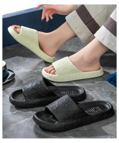 Pillow Sandals Slides for Women Men Casual Platform Bath Shower Slipper Shoes EVA Anti-Slip Indoor Outdoor Green $11.59 Sandals