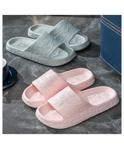 Pillow Sandals Slides for Women Men Casual Platform Bath Shower Slipper Shoes EVA Anti-Slip Indoor Outdoor Green $11.59 Sandals