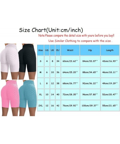 Waist Hip Biker Pants Wrinkled Yoga Shorts 2PCWomen High Running Fitness Stretch Yoga Pants, Large White - 2024 Independence ...