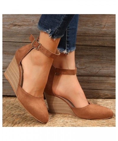 Women's Cushion Higher Sandal Fashion Heels Slippers Flip Flops Pump Sandals Holiday Dress Pumps Shoes Brown $15.17 Sandals