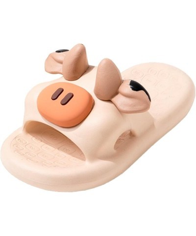 Slip on Shoes for Women Slippers For Summer New Cartoon Shape Women Slipper For Outdoor Soft Non Slip Bathroom Beige $15.03 S...