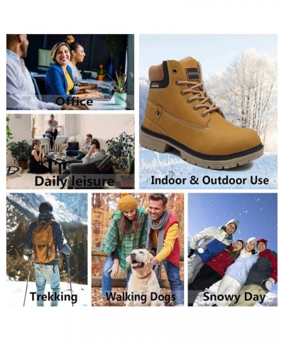 Men's Women's Snow Boots Warm Fur Lined Ankle Booties Hiking Trekking Trail Climbing Shoes Lace Up Anti-Slip Waterproof Worki...