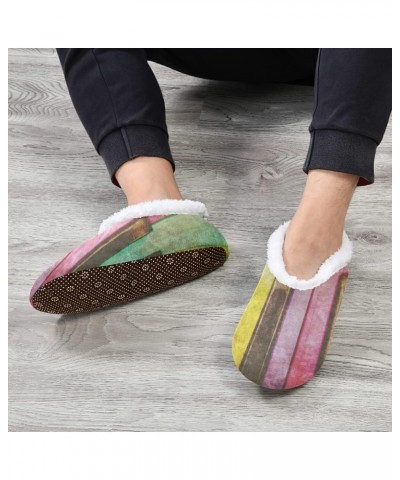 Men's and Women's Slippers, Wooden Rainbow Music Piano Keys House Slippers Non Slip Home Hotel Spa Slippers Fuzzy Memory Foam...