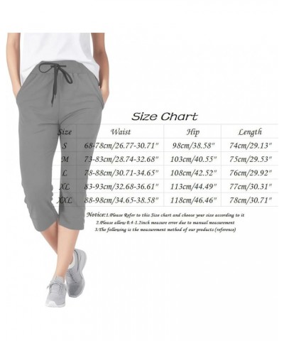 Womens Casual Solid Pockets Elastic Belt Waist Pants Mid Long Length Trousers, Large Blue - 2024 Pants for Women $10.91 Athle...