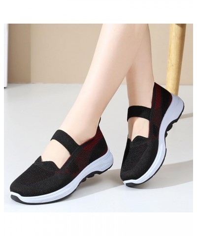 Womens Essential Sneaker Soft Work Shoes Low Top Platform Dress Shoes Running Shoes Classic Slide Sandals Black $12.46 Fashio...