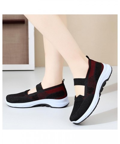 Womens Essential Sneaker Soft Work Shoes Low Top Platform Dress Shoes Running Shoes Classic Slide Sandals Black $12.46 Fashio...