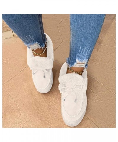 Corashoes Casual Fashion Flat Boots Cute Warm Winter Durable Shoes Womens Snow Boots Loafer Flats Platform Shoes for Women 9....