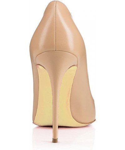 Women's Pointed Toe Pumps Classic Stiletto High Heel Office Dress Shoes Beige $34.77 Pumps