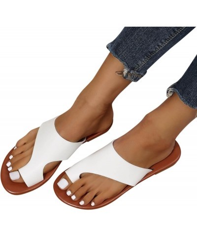 Women Breathable Open Toe Slippers Shoes Women Sandals Comfort with Elastic Ankle Strap Casual Bohemian Beach Shoes Lace (Bro...