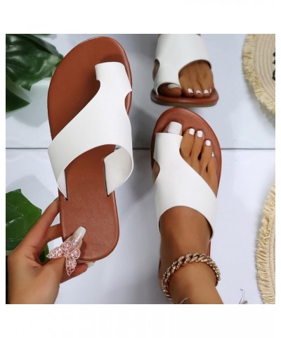 Women Breathable Open Toe Slippers Shoes Women Sandals Comfort with Elastic Ankle Strap Casual Bohemian Beach Shoes Lace (Bro...