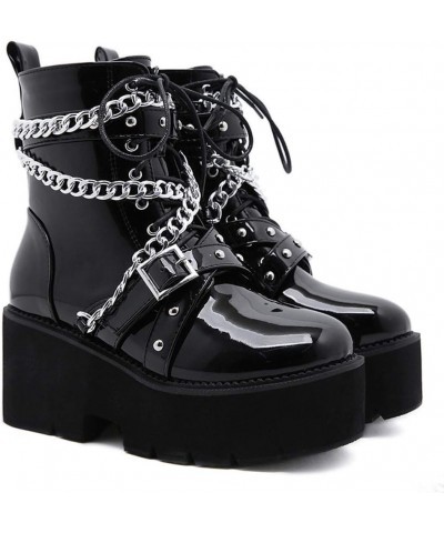 Platform Mary Janes for Women Fashion Chunky High Heels Platform Pumps 8 Balck $27.49 Boots