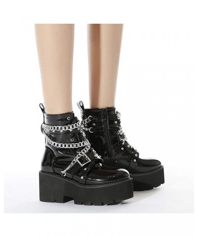 Platform Mary Janes for Women Fashion Chunky High Heels Platform Pumps 8 Balck $27.49 Boots