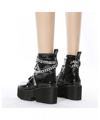 Platform Mary Janes for Women Fashion Chunky High Heels Platform Pumps 8 Balck $27.49 Boots