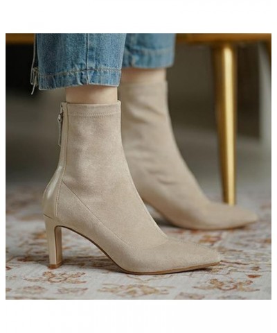 Chelsea Pump Ankle Boots, Women's Breathable Stilettos Retro Zipper Short Boots Z 04-a $11.75 Boots