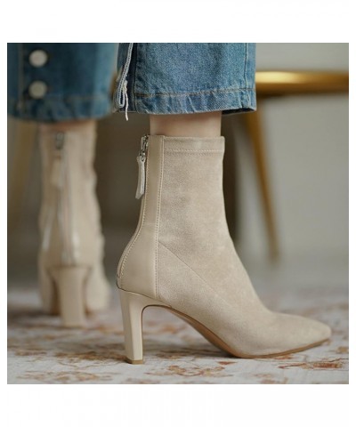 Chelsea Pump Ankle Boots, Women's Breathable Stilettos Retro Zipper Short Boots Z 04-a $11.75 Boots