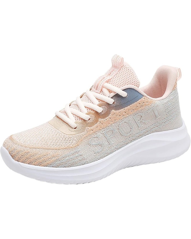 Womens Runing Tennis Mesh Shoes Non-Slip Casual Arch Support Sneakers Wide Toe Box Shoes Ao4-light Blue $19.79 Athletic Shoes