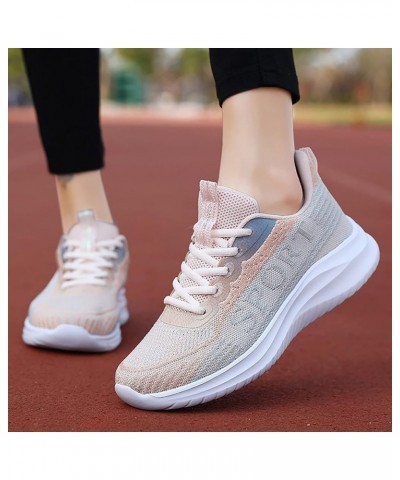 Womens Runing Tennis Mesh Shoes Non-Slip Casual Arch Support Sneakers Wide Toe Box Shoes Ao4-light Blue $19.79 Athletic Shoes