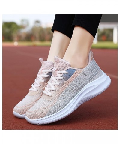 Womens Runing Tennis Mesh Shoes Non-Slip Casual Arch Support Sneakers Wide Toe Box Shoes Ao4-light Blue $19.79 Athletic Shoes