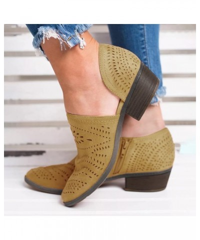 Womens Dress Sandals Size 10 Single Shoes Low Boots Zipper Hollow-out Booties Casual Heel Cutout Women Women's sandals Womens...