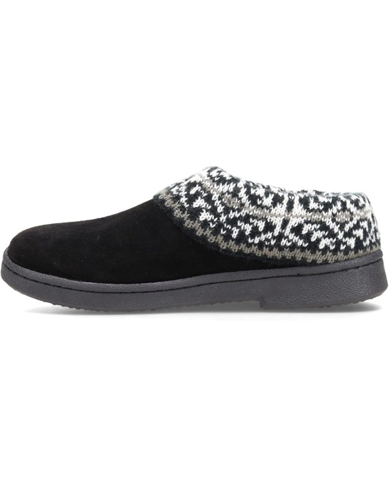 Womens Women'S Clarks, Sweater Collar Slipper Black/Grey $17.50 Slippers