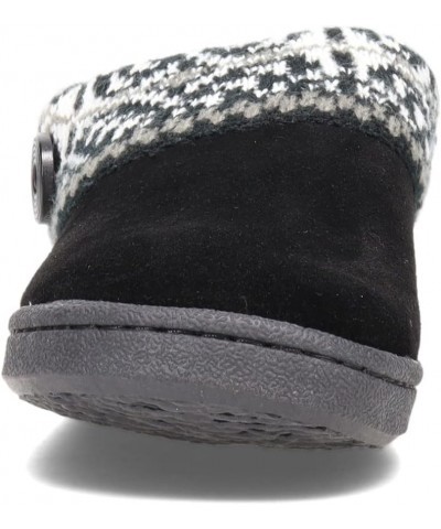 Womens Women'S Clarks, Sweater Collar Slipper Black/Grey $17.50 Slippers