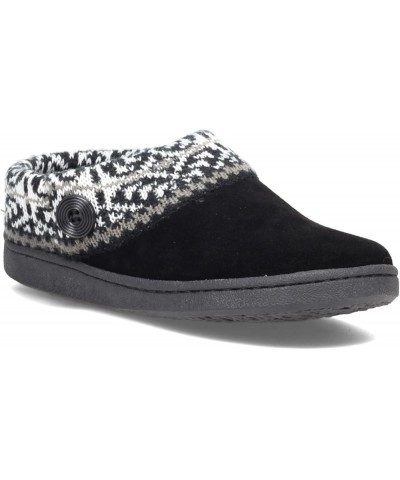 Womens Women'S Clarks, Sweater Collar Slipper Black/Grey $17.50 Slippers