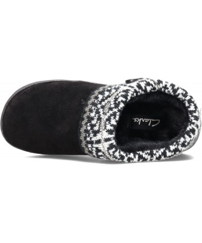 Womens Women'S Clarks, Sweater Collar Slipper Black/Grey $17.50 Slippers